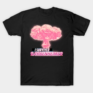 I survived Barbenheimer cloud pink T-Shirt